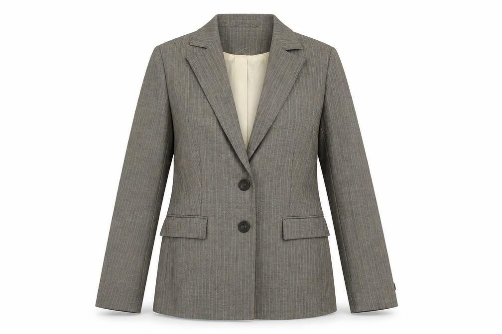 Atmosphere Womens Beige Polyester Jacket Blazer Size 12
