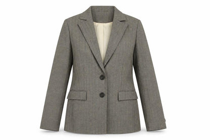 Atmosphere Womens Beige Polyester Jacket Blazer Size 12