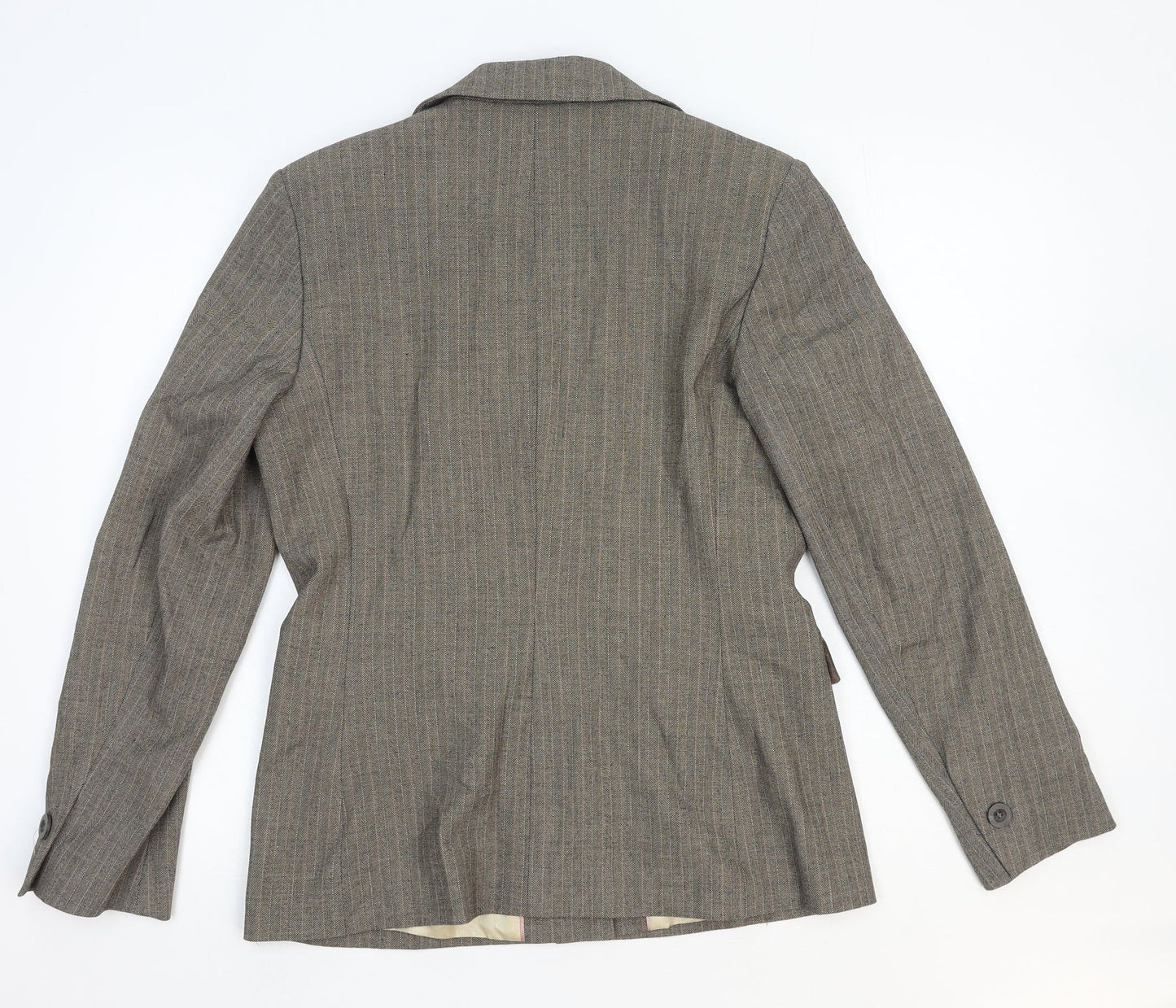 Atmosphere Womens Beige Polyester Jacket Blazer Size 12