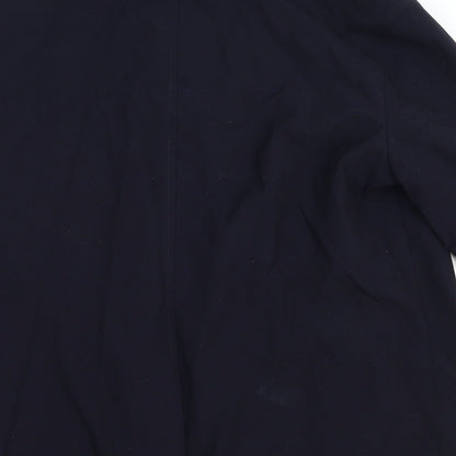 Zara Womens Blue Polyester Jacket Blazer Size M