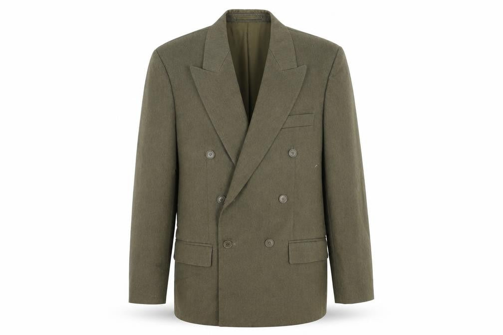 Classic Mens clothing Mens Green Polyester Jacket Blazer Size S Regular
