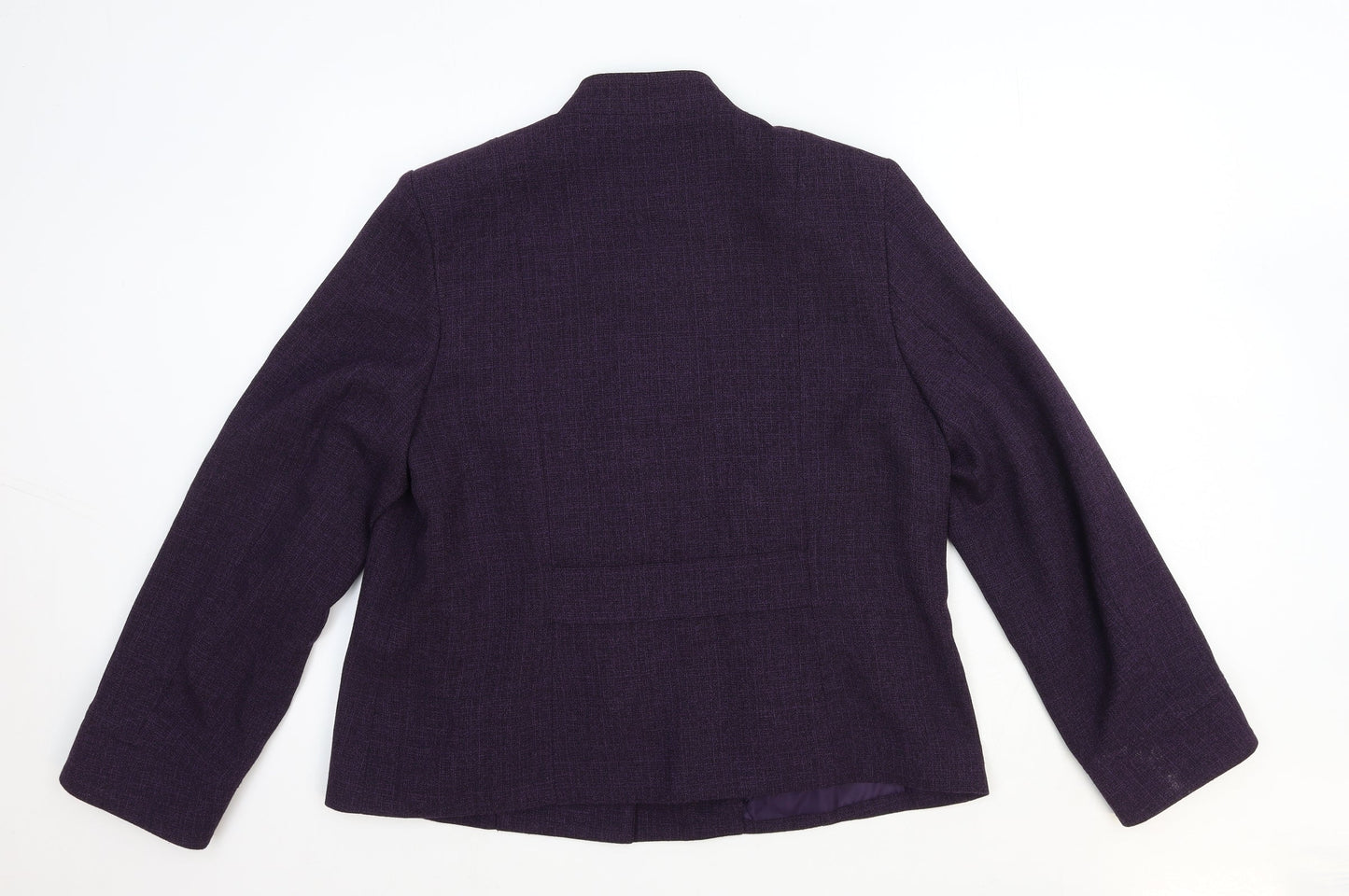 Preworn Womens Purple Pea Coat Coat Size 16 Button