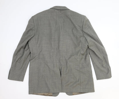 Marks & Spencer Mens Grey Wool Jacket Blazer Size M Regular