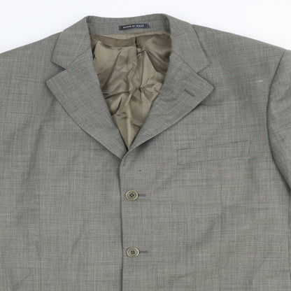 Marks & Spencer Mens Grey Wool Jacket Blazer Size M Regular