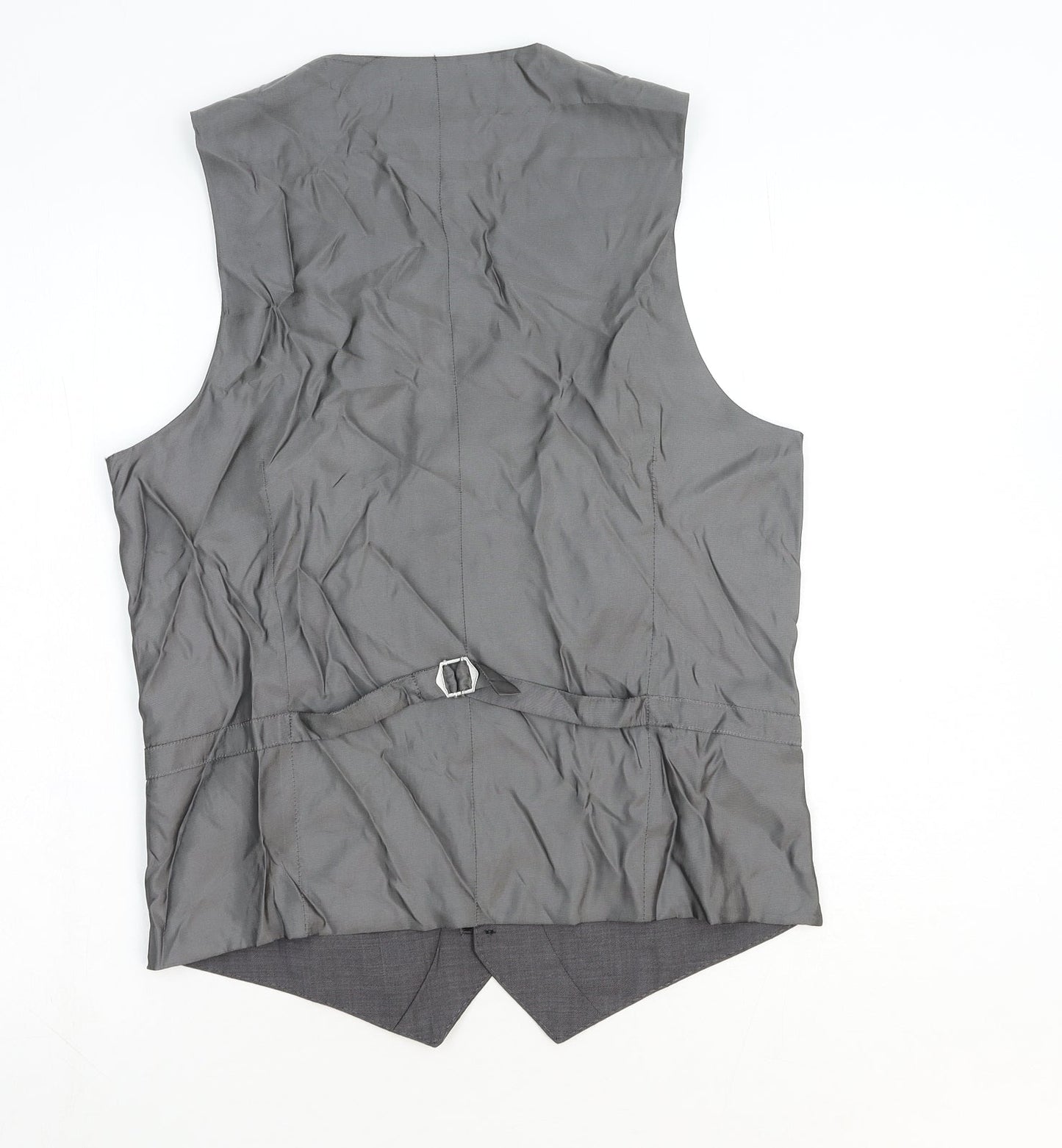 Marks and Spencer Mens Grey Polyester Jacket Suit Waistcoat Size M Regular