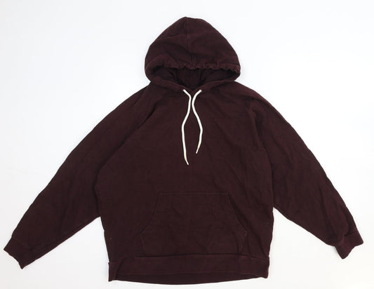 ASOS Womens Brown Polyester Pullover Hoodie Size L Pullover