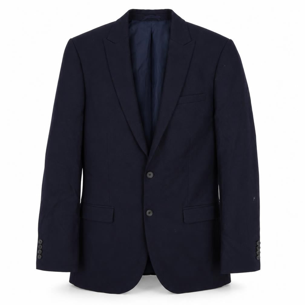 Marks & Spencer Mens Blue Paisley Wool Jacket Blazer Size XL Regular