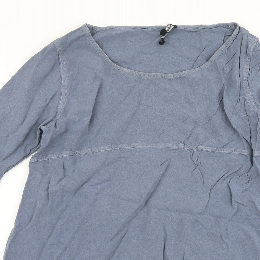 Great plains Womens Grey 100% Cotton A-Line Size M Scoop Neck Pullover