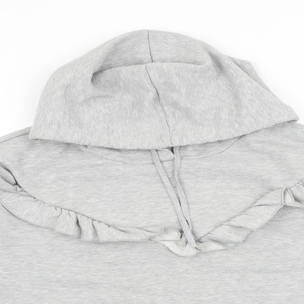 Papaya Womens Grey 100% Cotton Pullover Hoodie Size L Pullover