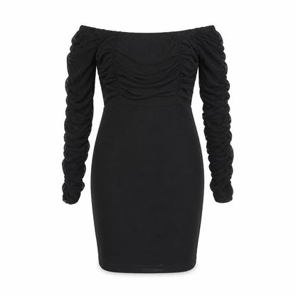 PRETTYLITTLETHING Womens Black Polyester Bodycon Size 6 Off the Shoulder Pullover