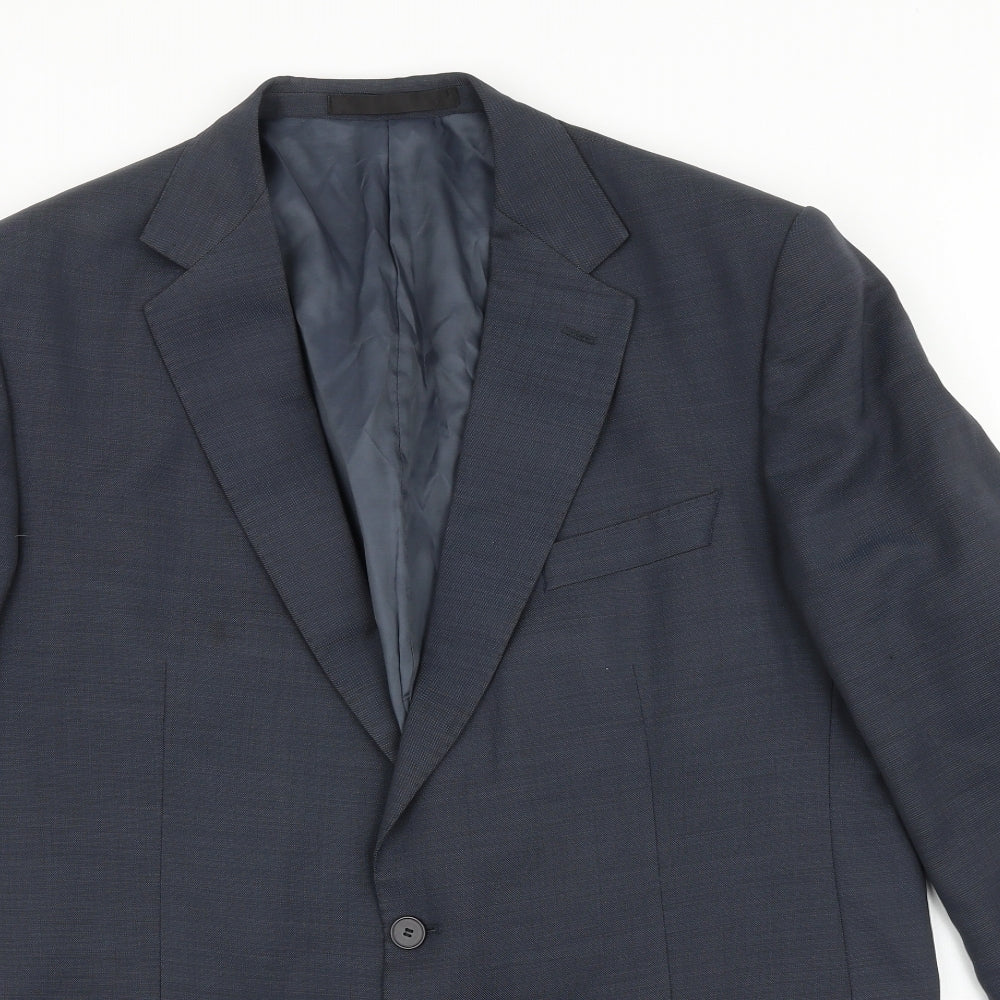Marks and Spencer Mens Black Polyester Jacket Blazer Size 44 Regular