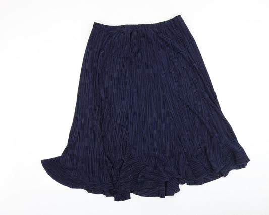 Preworn Womens Blue Viscose Swing Skirt Size 30 in