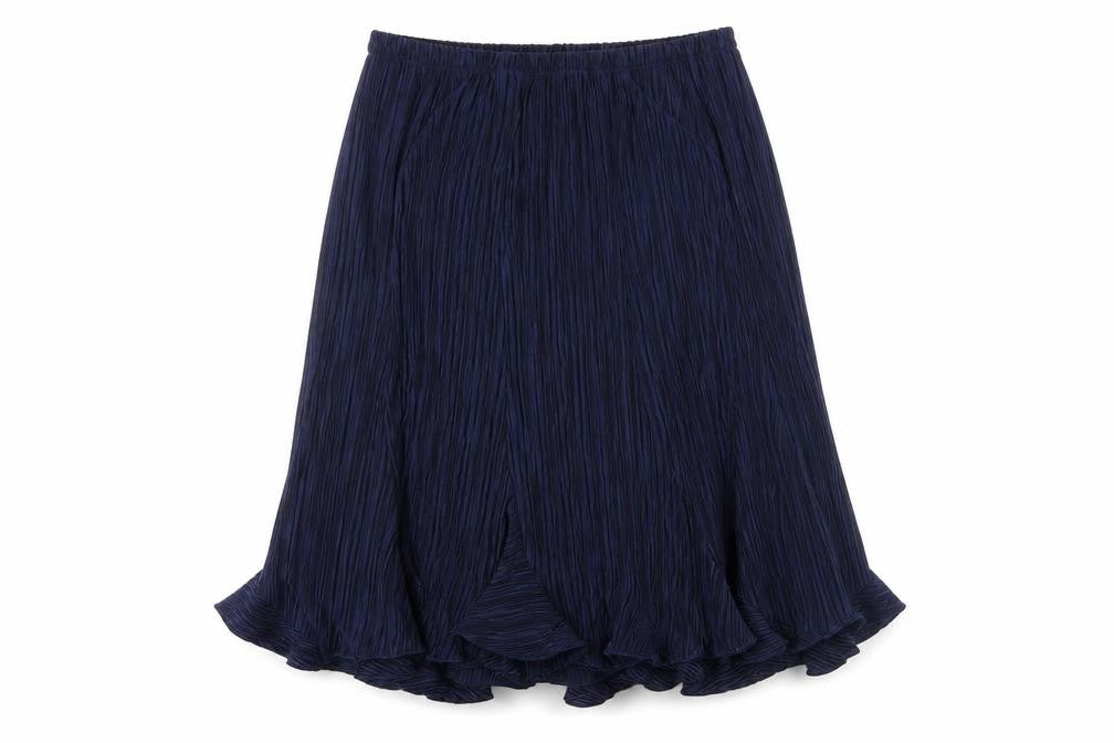 Preworn Womens Blue Viscose Swing Skirt Size 30 in