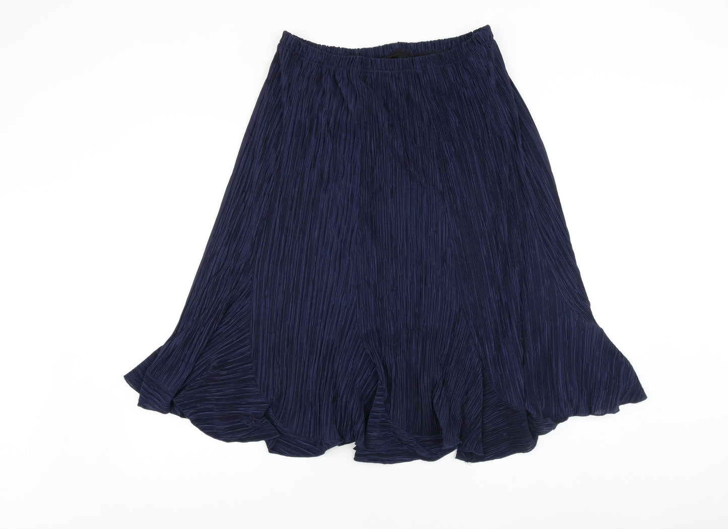 Preworn Womens Blue Viscose Swing Skirt Size 30 in