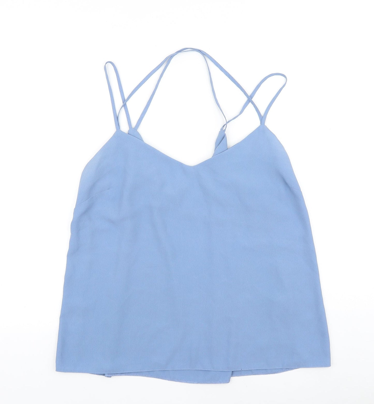 New Look Womens Blue Polyester Basic Tank Size 18 V-Neck