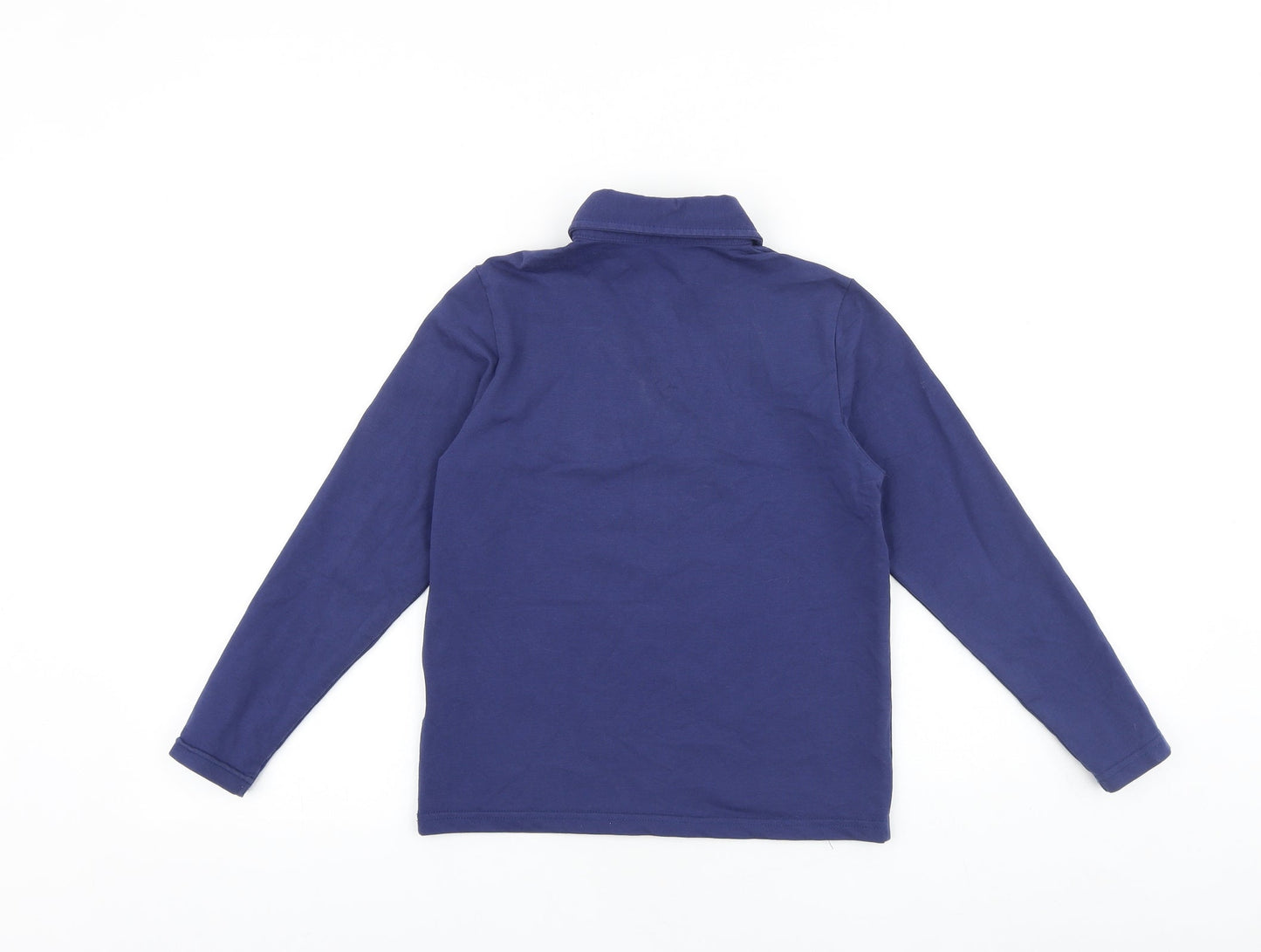 Geobert Boys Blue 100% Cotton Basic Polo Size 10 Years Collared Button