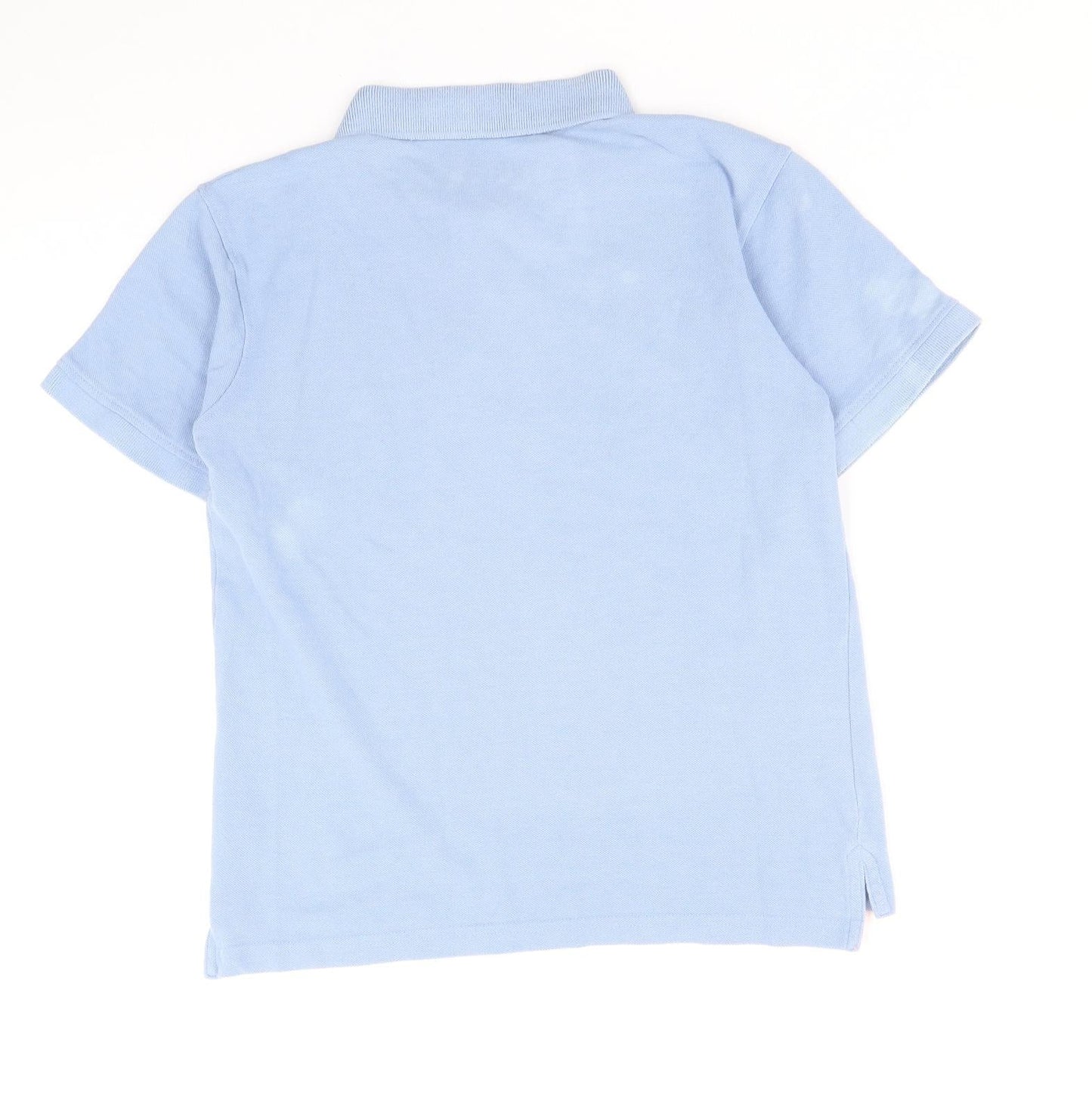 Rebel Boys Blue Cotton Basic Polo Size 11-12 Years Collared Button