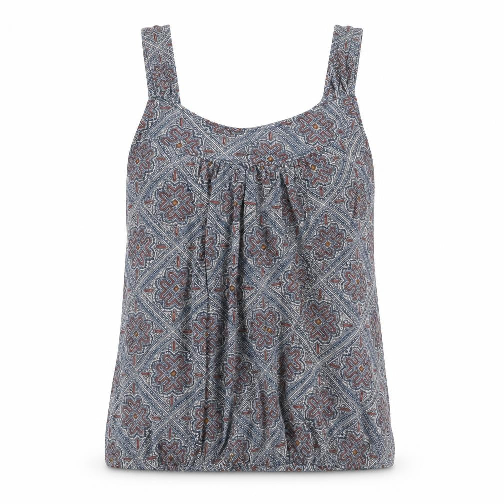 Monsoon Womens Multicoloured Geometric Viscose Basic Tank Size 10 Round Neck