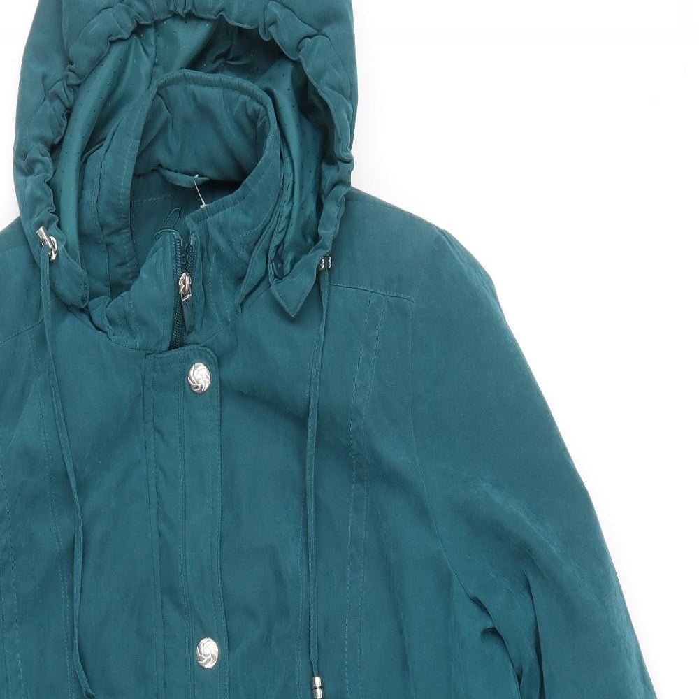 Bonmarche Womens Blue Overcoat Coat Size M Zip
