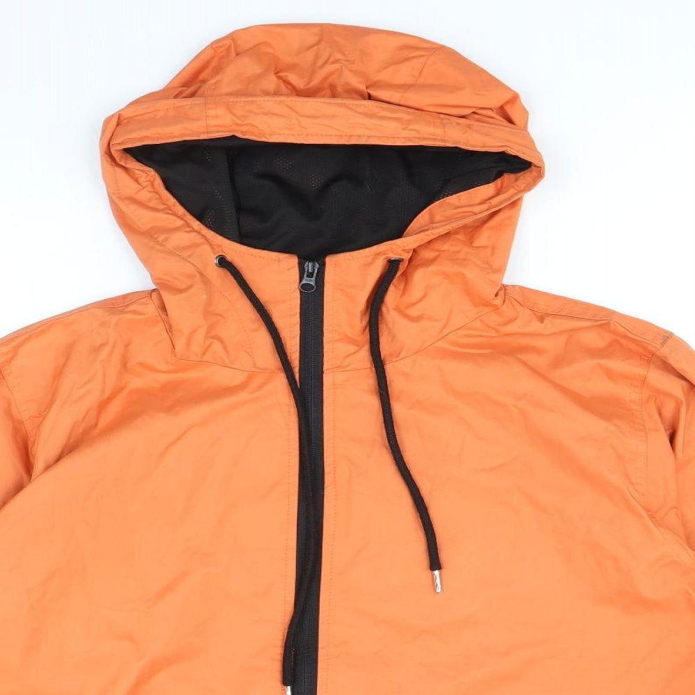 Serge Denimes Mens Orange Windbreaker Jacket Size S Zip