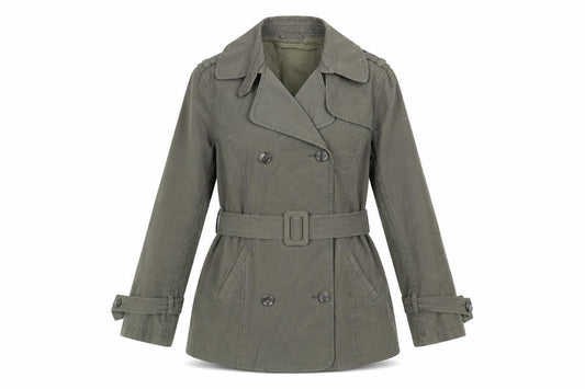 Papaya Womens Brown Trench Coat Coat Size 12 Buckle