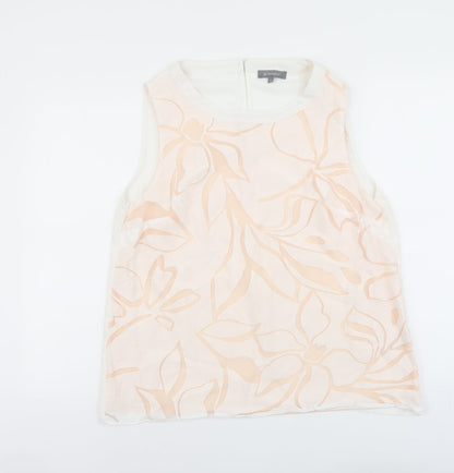 Principles Womens Pink Floral Polyester Basic Tank Size 16 Round Neck