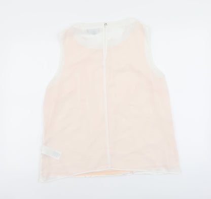 Principles Womens Pink Floral Polyester Basic Tank Size 16 Round Neck