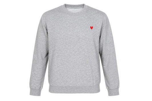H&M Mens Grey Cotton Pullover Sweatshirt Size S - Love Heart