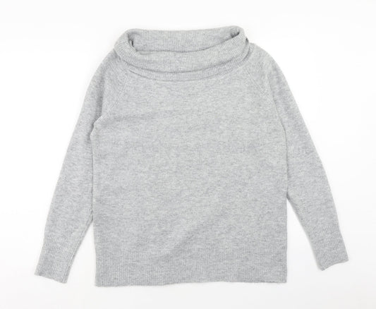 Red Herring Womens Grey Roll Neck Acrylic Pullover Jumper Size 16