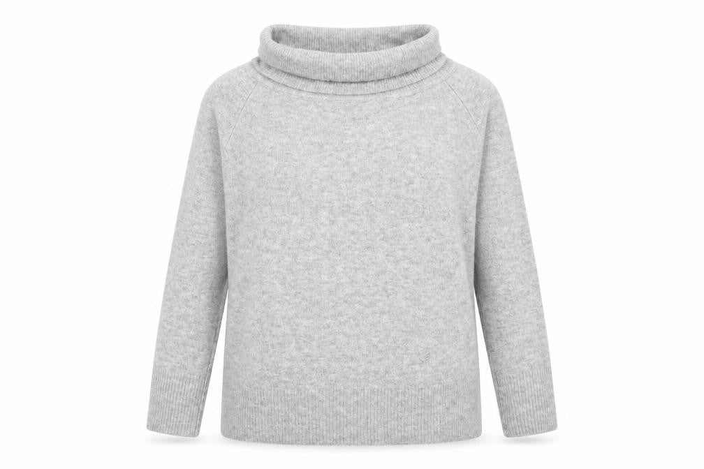 Red Herring Womens Grey Roll Neck Acrylic Pullover Jumper Size 16