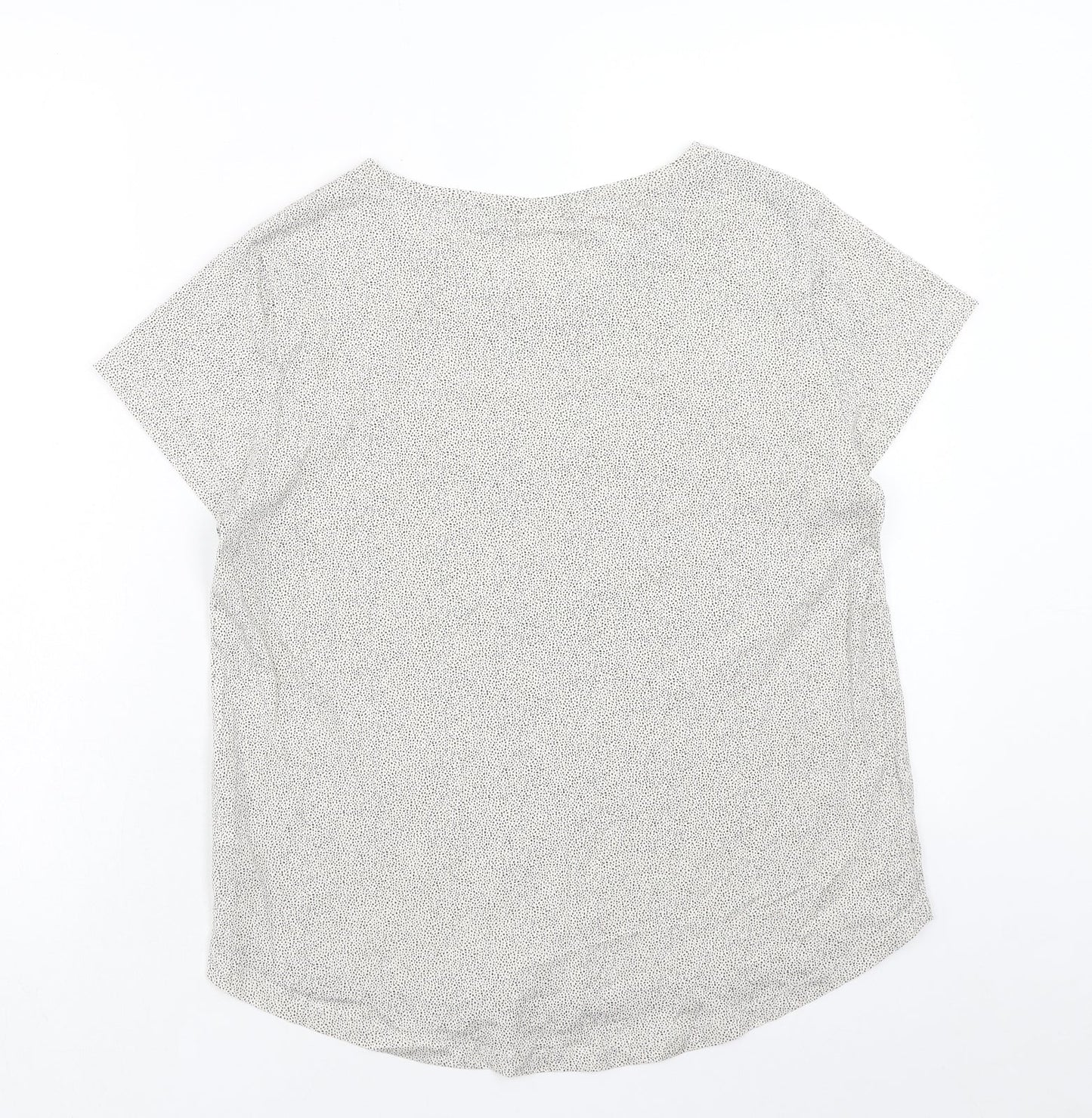 H&M Womens Beige Cotton Basic T-Shirt Size M Round Neck