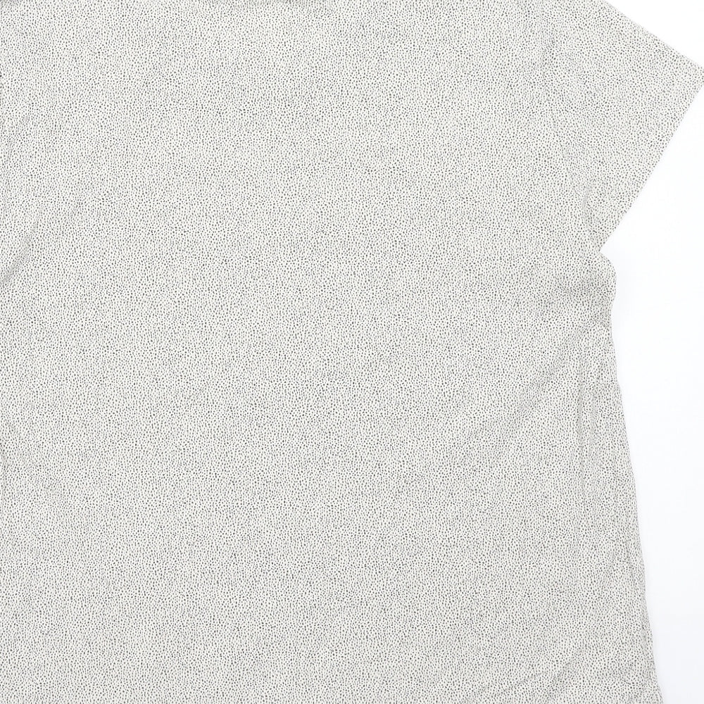 H&M Womens Beige Cotton Basic T-Shirt Size M Round Neck