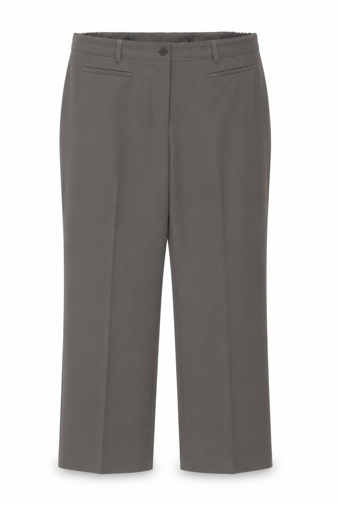 Preworn Womens Brown Polyester Trousers Size 16 Regular Zip