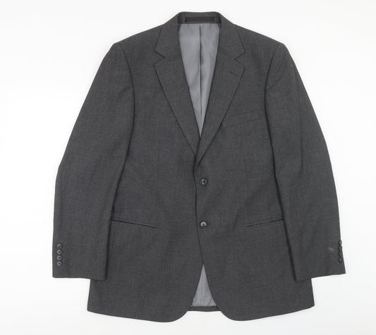 Marks and Spencer Mens Grey Polyester Jacket Blazer Size 40 Regular