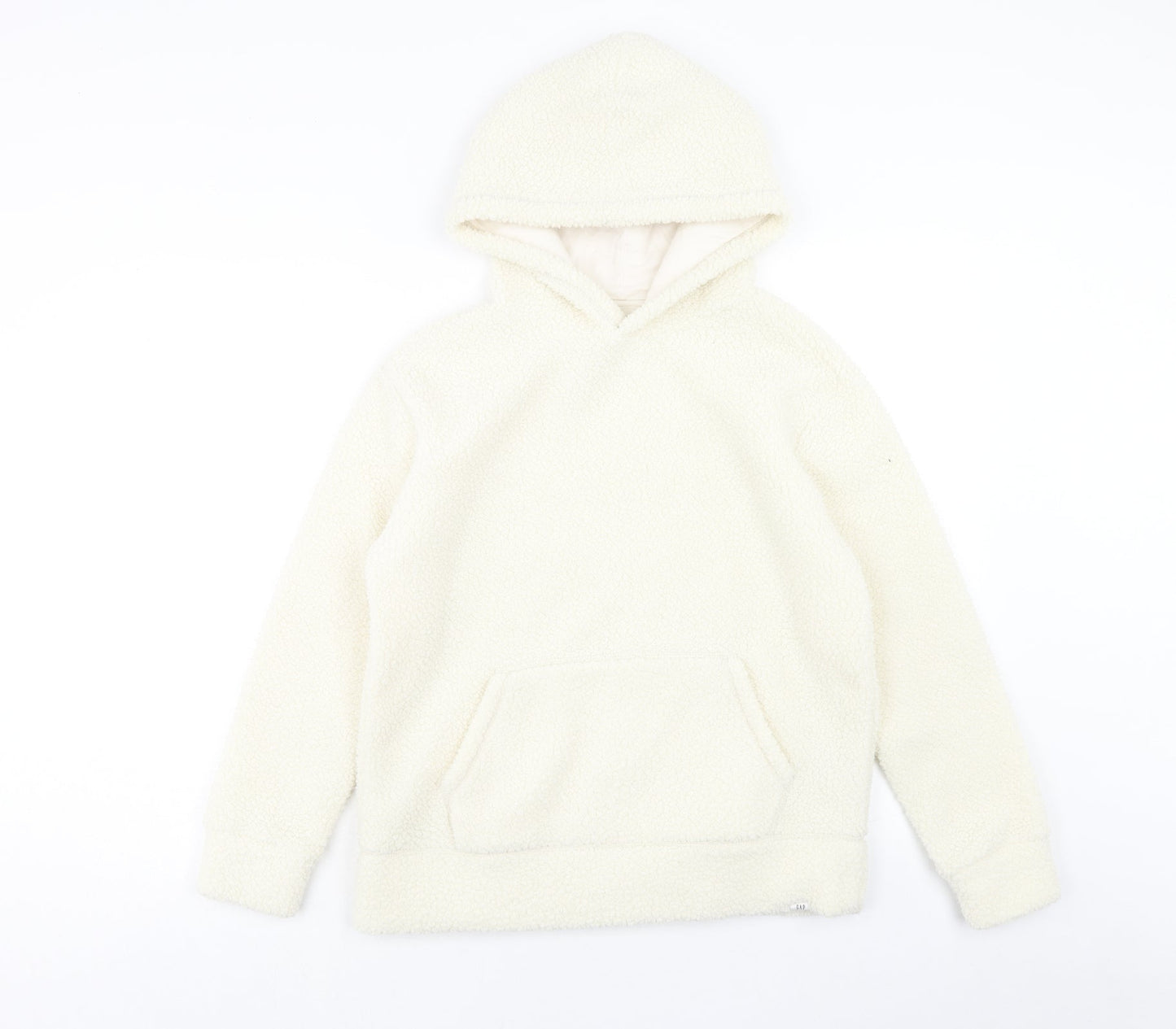 Gap Girls Ivory Polyester Pullover Hoodie Size 12 Years Pullover