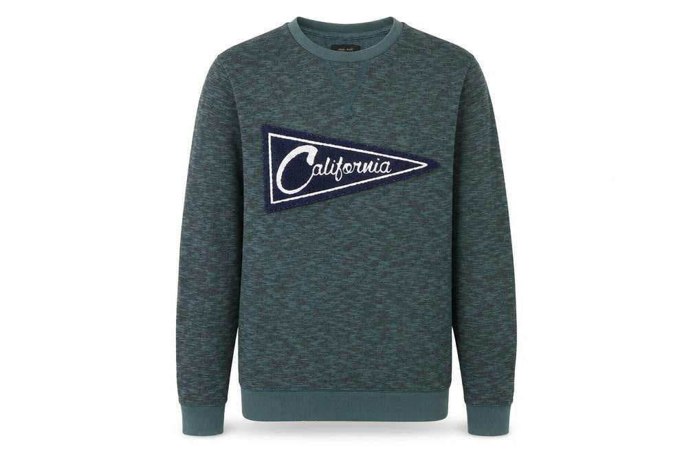 River Island Mens Green Cotton Pullover Sweatshirt Size S