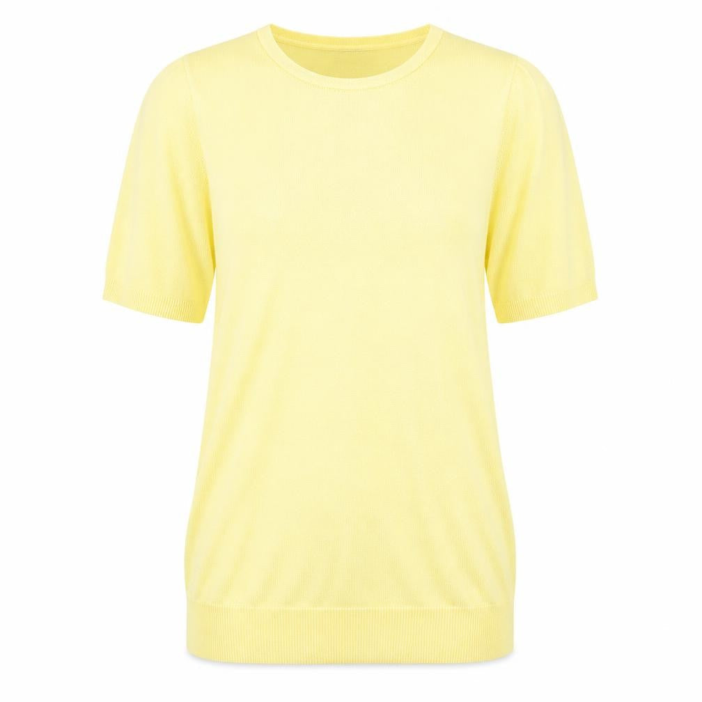BHS Womens Yellow Round Neck Acrylic Pullover Jumper Size 8