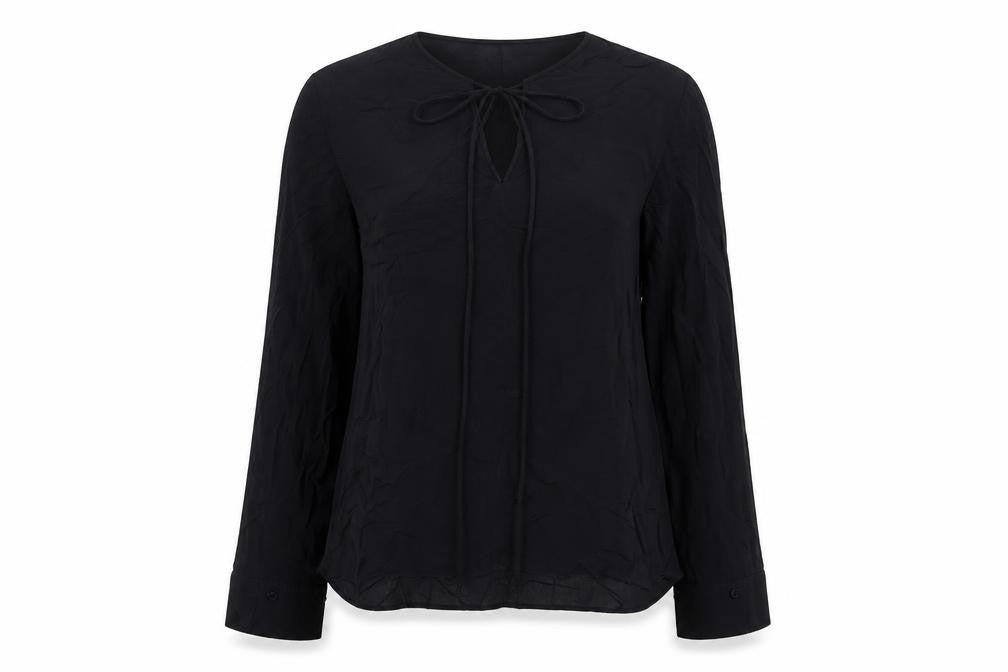 Zara Womens Black Viscose Basic Blouse Size S V-Neck