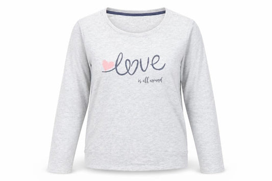 Avenue Womens Grey Cotton Full Zip Sweatshirt Size 8 Pullover - Love