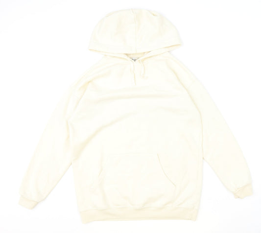 Miss Selfridge Womens Beige Cotton Pullover Hoodie Size S Pullover