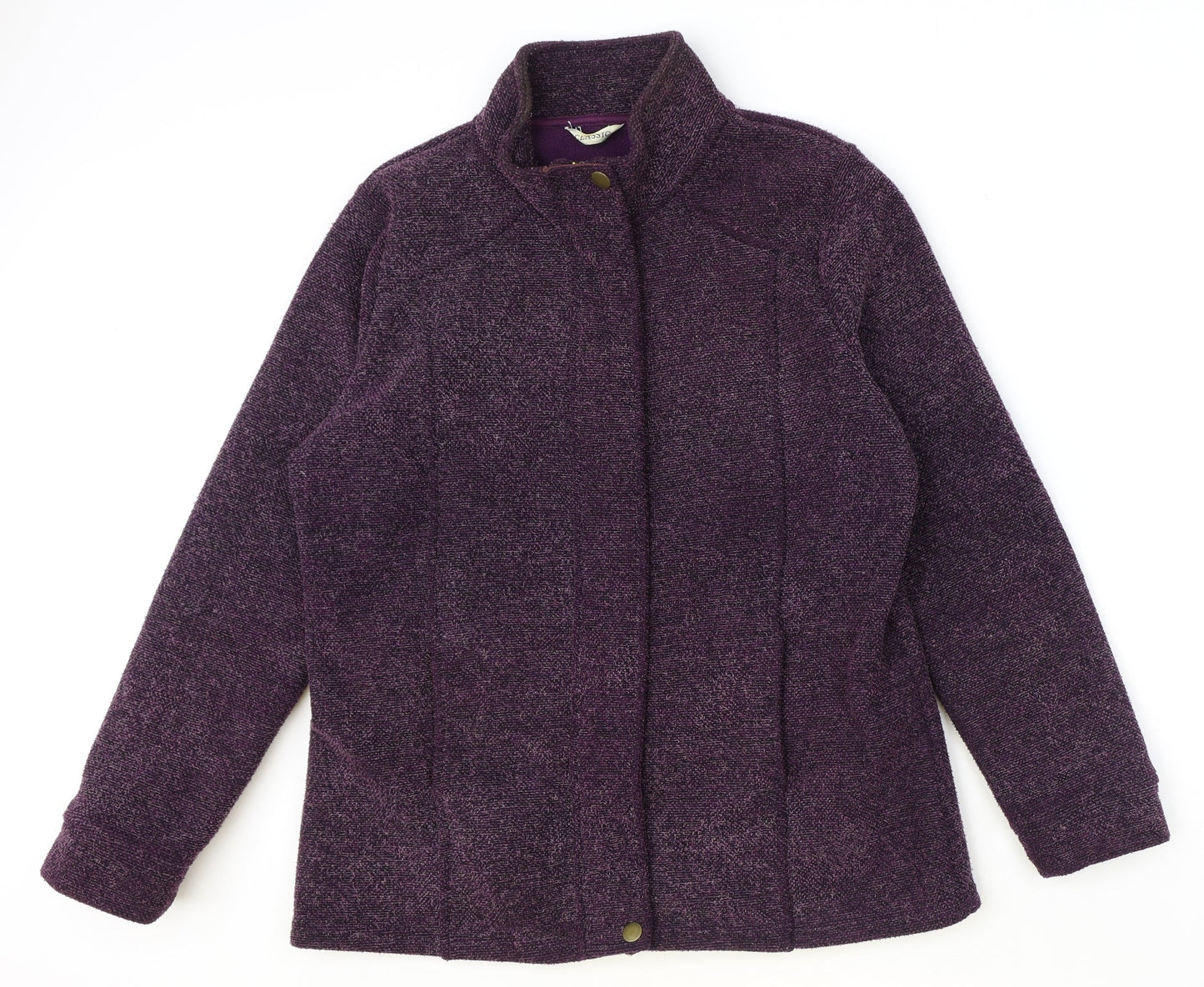 Marks and Spencer Womens Purple Jacket Size 12 Zip