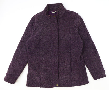Marks & Spencer Womens Purple Jacket Size 12 Zip