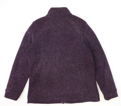 Marks & Spencer Womens Purple Jacket Size 12 Zip
