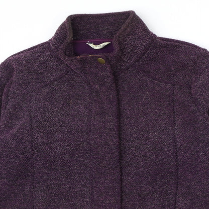 Marks & Spencer Womens Purple Jacket Size 12 Zip