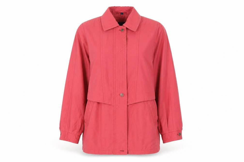 Telemac Womens Pink Overcoat Coat Size M Zip