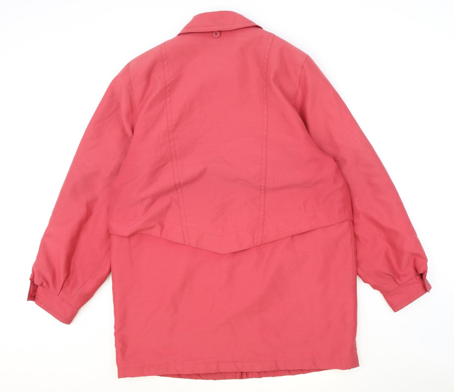 Telemac Womens Pink Overcoat Coat Size M Zip