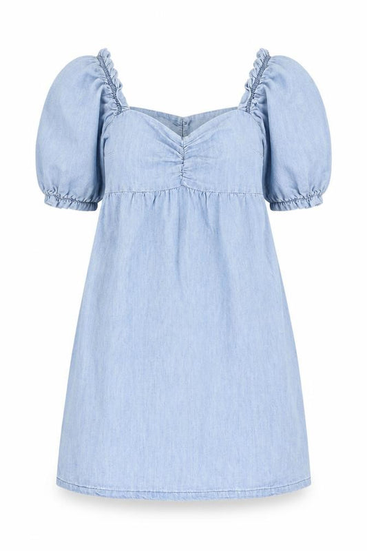 H&M Womens Blue Cotton Mini Size 12 Sweetheart Pullover