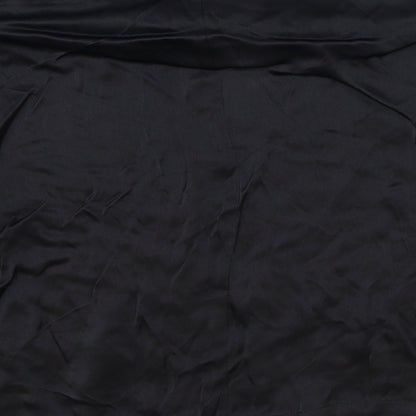 Zara Womens Black Viscose Basic Blouse Size L Round Neck