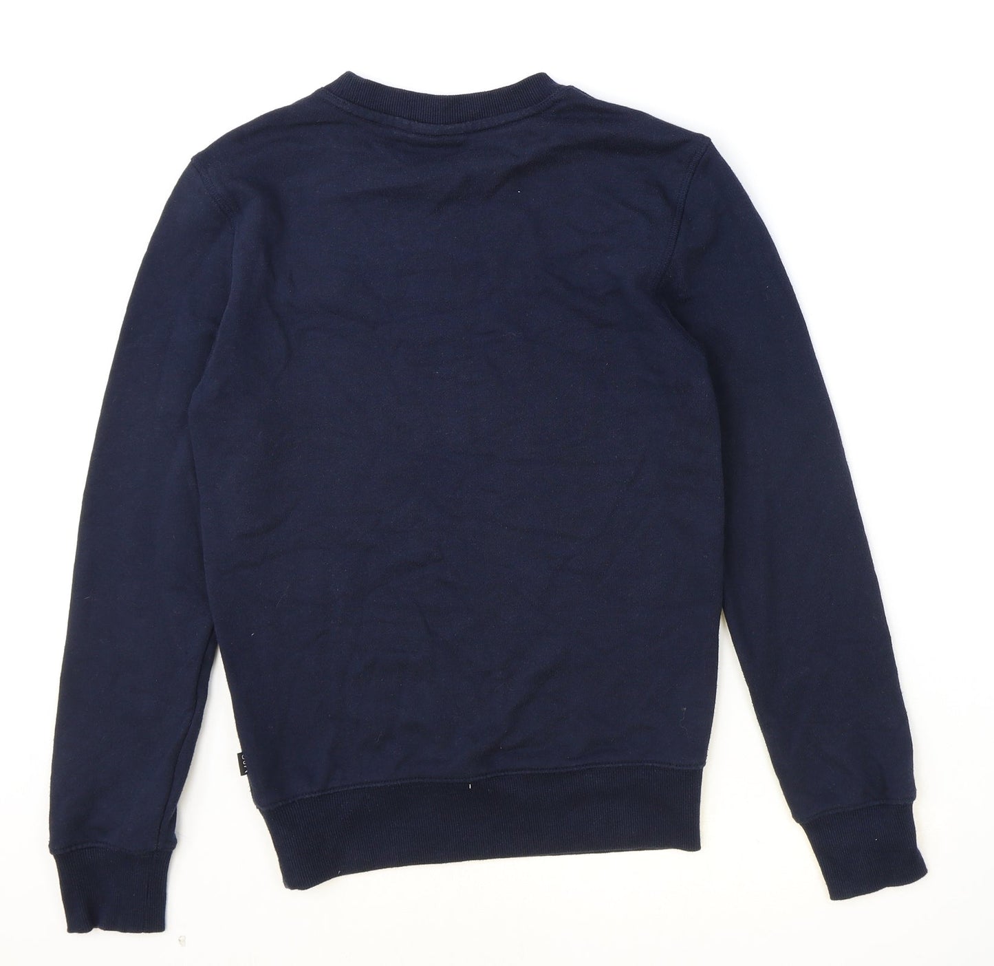 Marks and Spencer Mens Blue Cotton Pullover Sweatshirt Size XS - 2XS