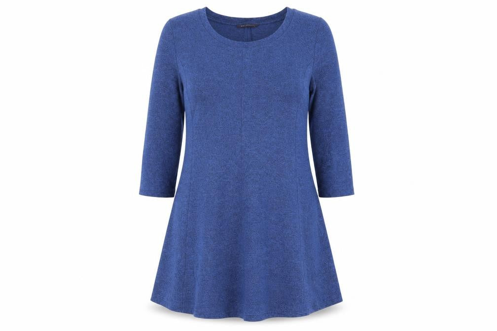 Marks & Spencer Womens Blue Polyester A-Line Size 14 Scoop Neck Pullover